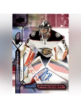 🇨🇦NOW $15🍀 John Gibson 2021-22 Upper Deck DUCKS Signed Autograph Hockey Card